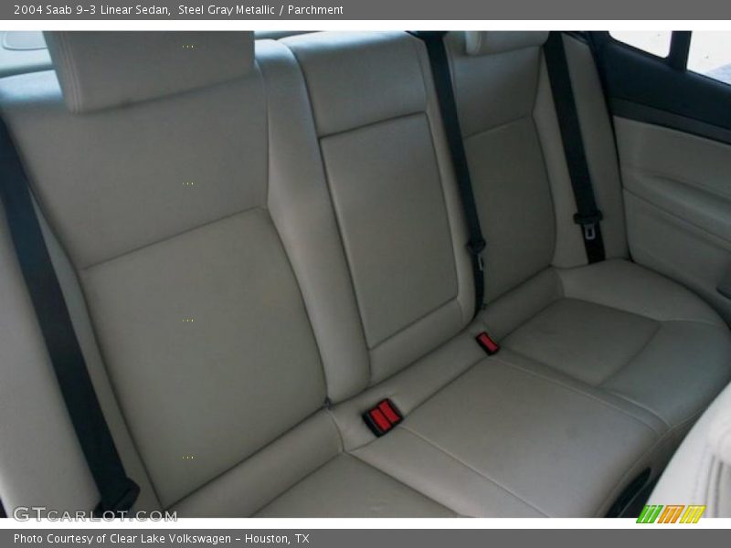 Steel Gray Metallic / Parchment 2004 Saab 9-3 Linear Sedan