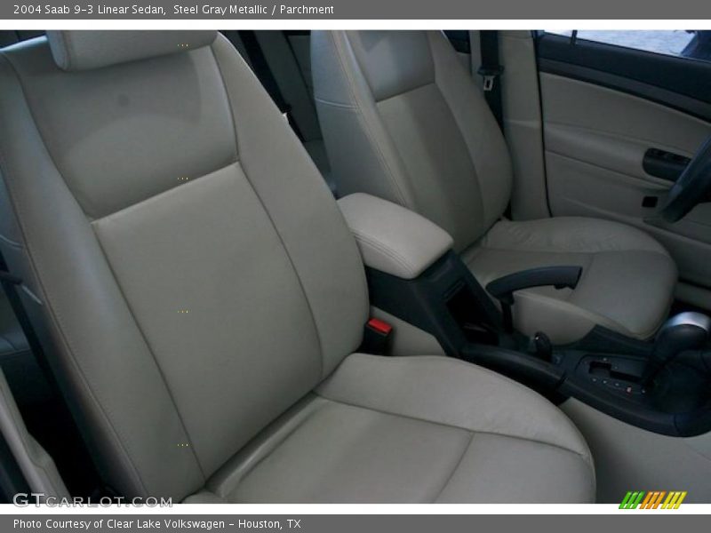 Steel Gray Metallic / Parchment 2004 Saab 9-3 Linear Sedan