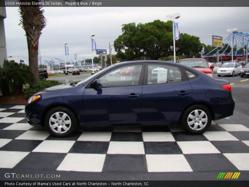 Regatta Blue / Beige 2009 Hyundai Elantra SE Sedan