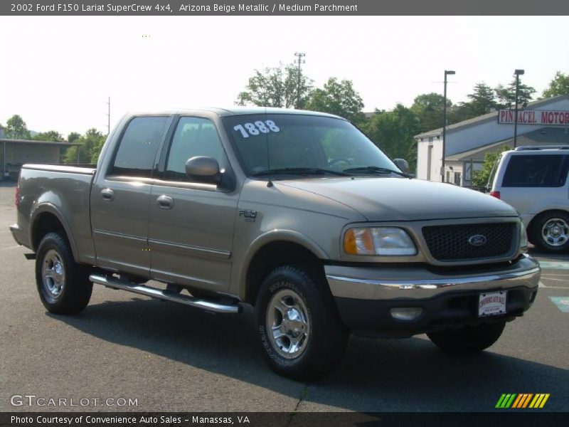 Arizona Beige Metallic / Medium Parchment 2002 Ford F150 Lariat SuperCrew 4x4