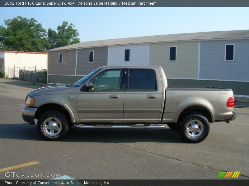 Arizona Beige Metallic / Medium Parchment 2002 Ford F150 Lariat SuperCrew 4x4