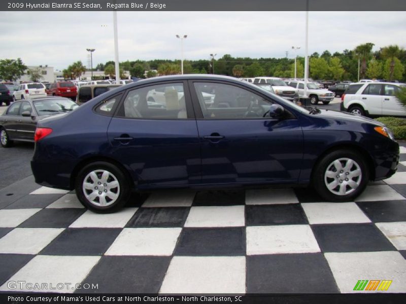 Regatta Blue / Beige 2009 Hyundai Elantra SE Sedan