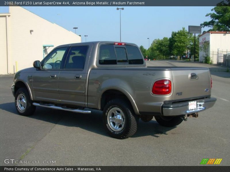 Arizona Beige Metallic / Medium Parchment 2002 Ford F150 Lariat SuperCrew 4x4