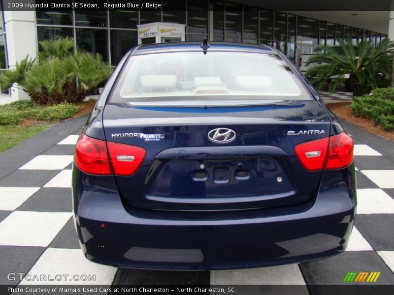 Regatta Blue / Beige 2009 Hyundai Elantra SE Sedan