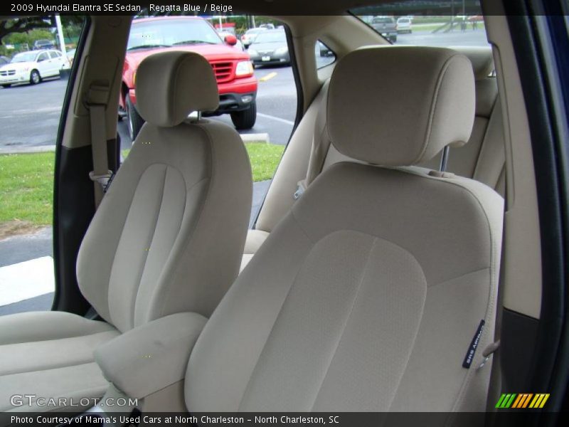 Regatta Blue / Beige 2009 Hyundai Elantra SE Sedan