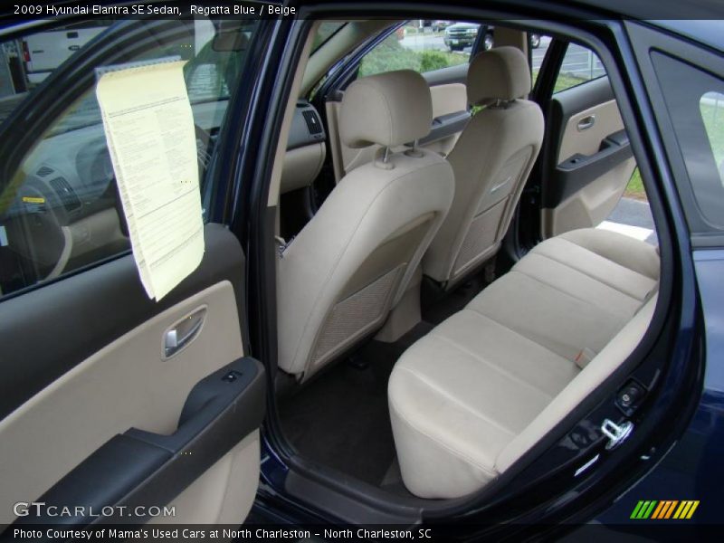 Regatta Blue / Beige 2009 Hyundai Elantra SE Sedan