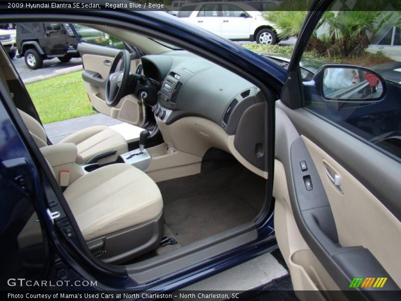 Regatta Blue / Beige 2009 Hyundai Elantra SE Sedan