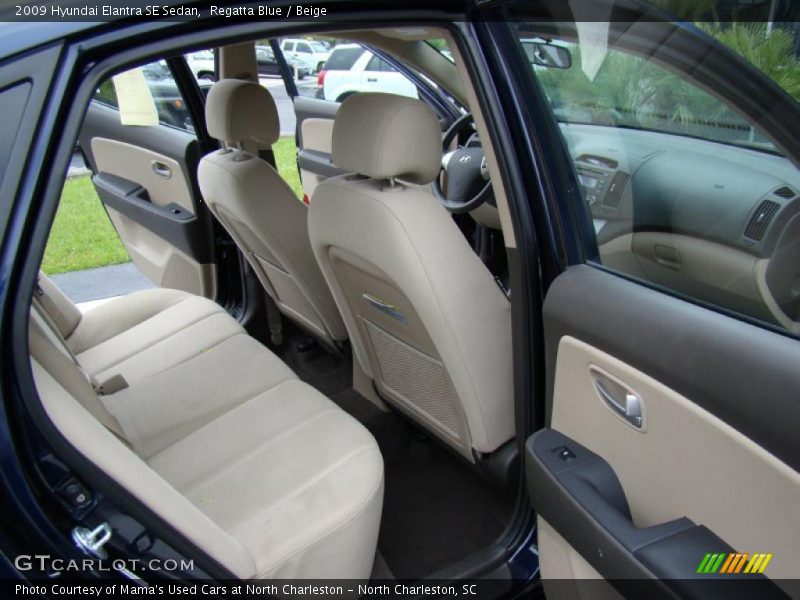 Regatta Blue / Beige 2009 Hyundai Elantra SE Sedan