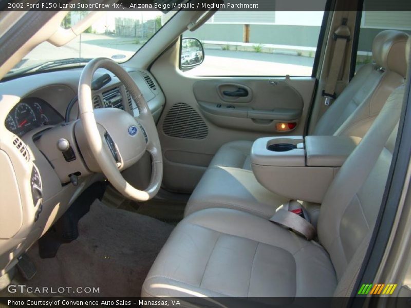 Arizona Beige Metallic / Medium Parchment 2002 Ford F150 Lariat SuperCrew 4x4