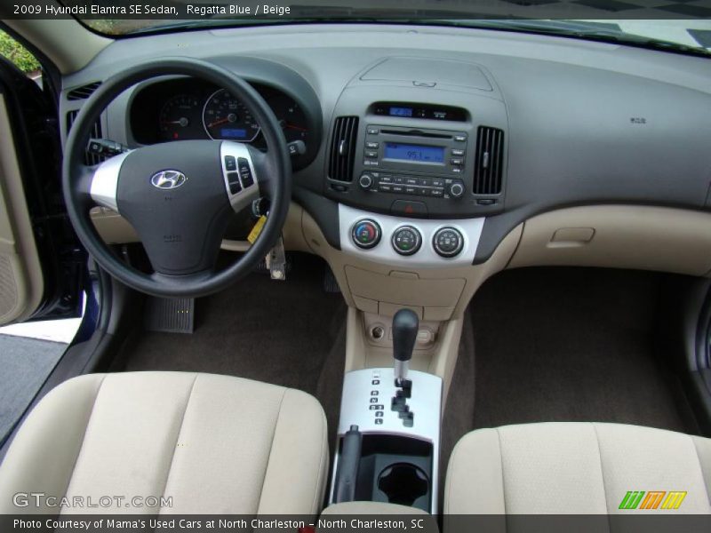 Regatta Blue / Beige 2009 Hyundai Elantra SE Sedan