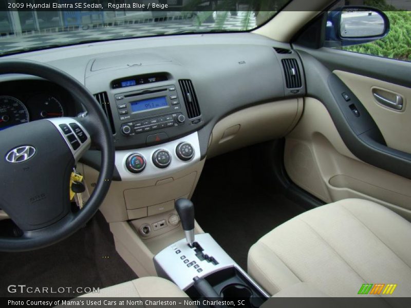 Regatta Blue / Beige 2009 Hyundai Elantra SE Sedan