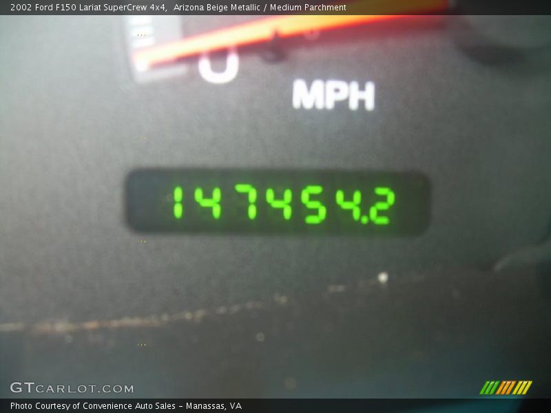 Arizona Beige Metallic / Medium Parchment 2002 Ford F150 Lariat SuperCrew 4x4