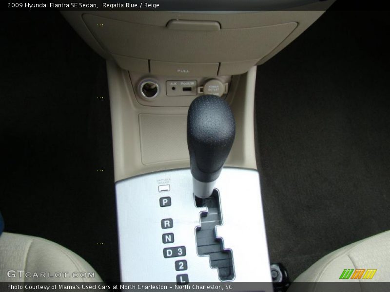 Regatta Blue / Beige 2009 Hyundai Elantra SE Sedan
