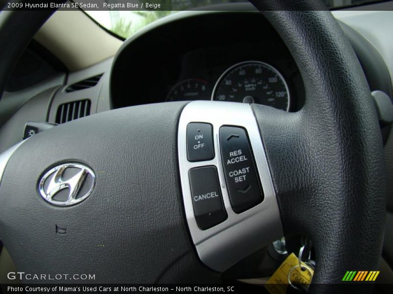 Regatta Blue / Beige 2009 Hyundai Elantra SE Sedan