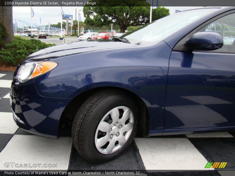 Regatta Blue / Beige 2009 Hyundai Elantra SE Sedan