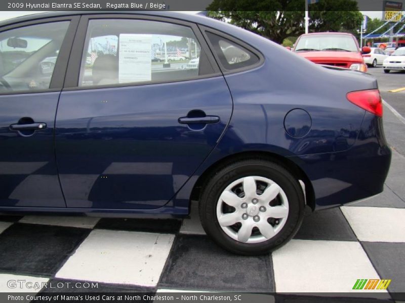 Regatta Blue / Beige 2009 Hyundai Elantra SE Sedan