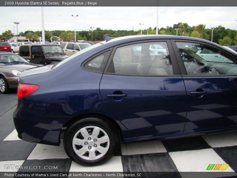 Regatta Blue / Beige 2009 Hyundai Elantra SE Sedan