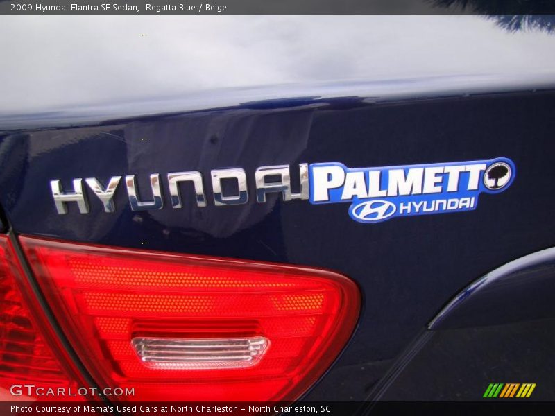 Regatta Blue / Beige 2009 Hyundai Elantra SE Sedan