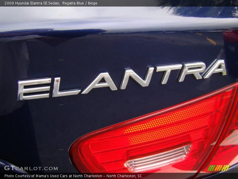 Regatta Blue / Beige 2009 Hyundai Elantra SE Sedan