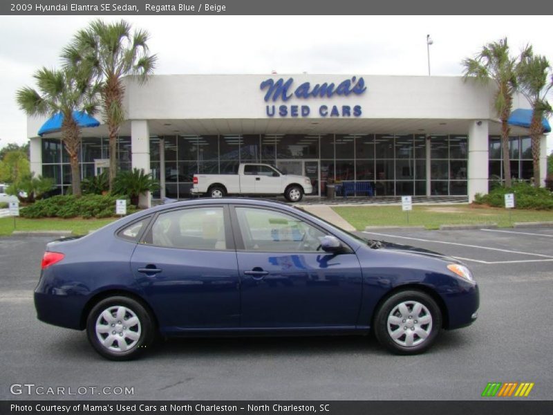Regatta Blue / Beige 2009 Hyundai Elantra SE Sedan