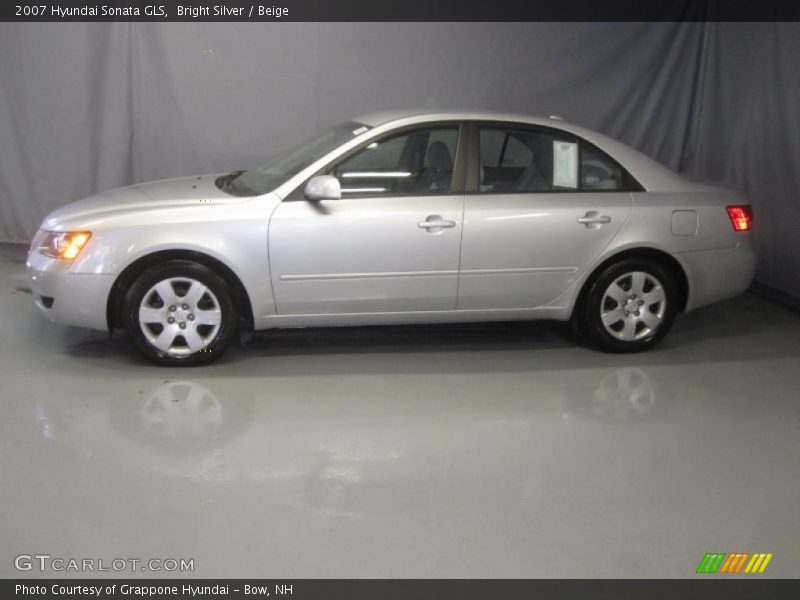 Bright Silver / Beige 2007 Hyundai Sonata GLS