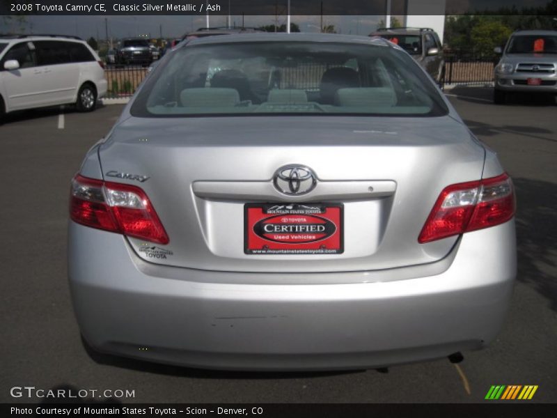 Classic Silver Metallic / Ash 2008 Toyota Camry CE