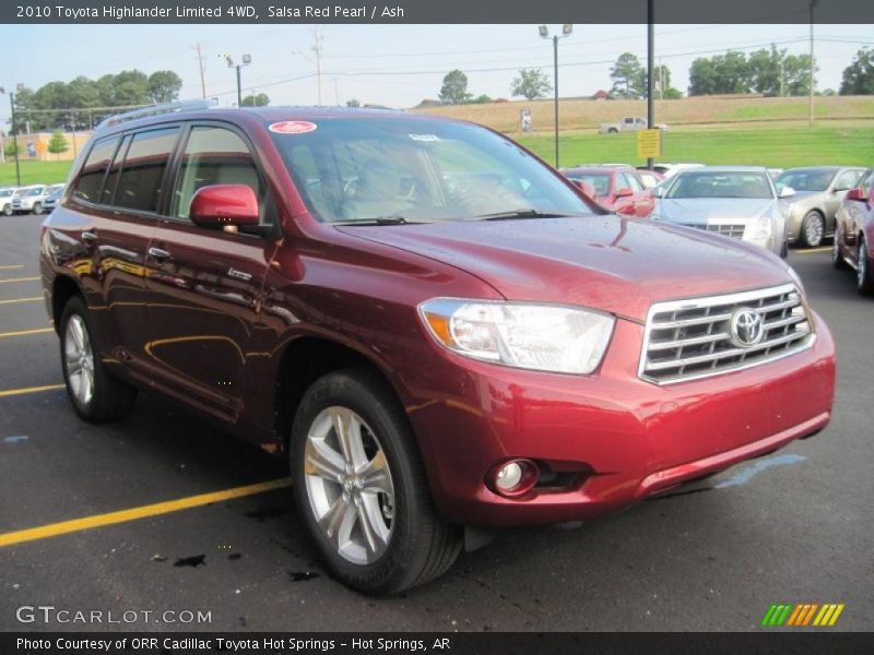 Salsa Red Pearl / Ash 2010 Toyota Highlander Limited 4WD