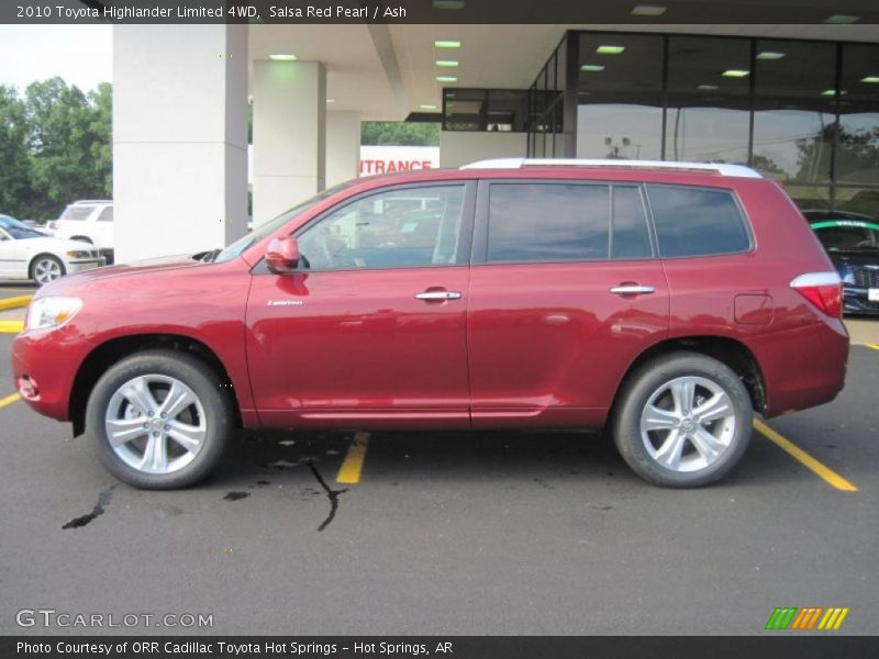 Salsa Red Pearl / Ash 2010 Toyota Highlander Limited 4WD