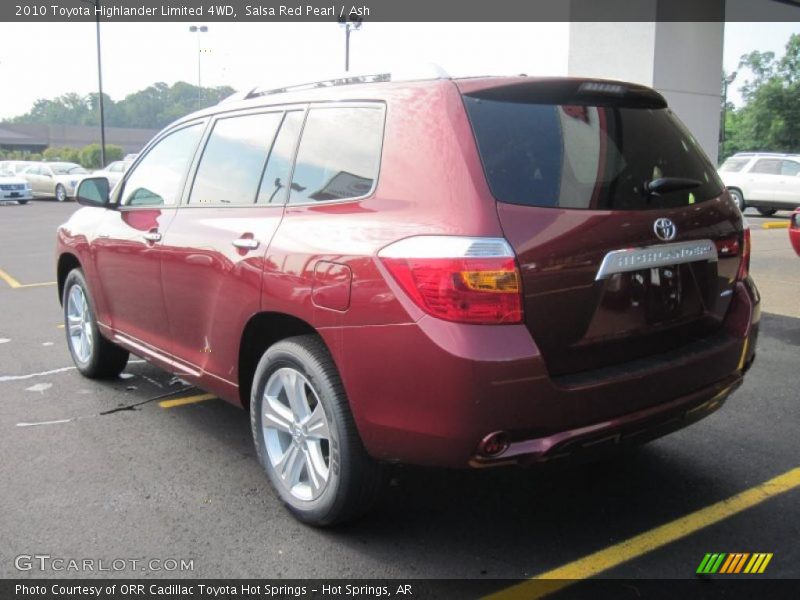 Salsa Red Pearl / Ash 2010 Toyota Highlander Limited 4WD