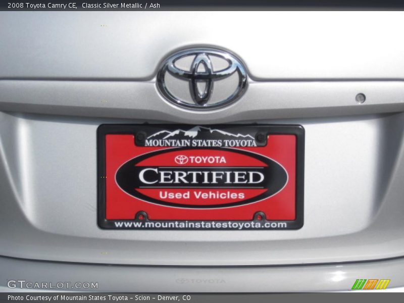 Classic Silver Metallic / Ash 2008 Toyota Camry CE