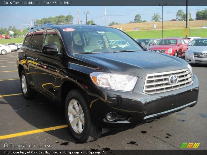 Black / Sand Beige 2010 Toyota Highlander