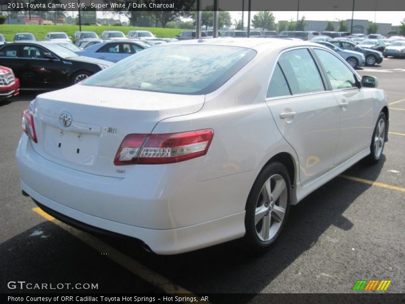 Super White / Dark Charcoal 2011 Toyota Camry SE V6