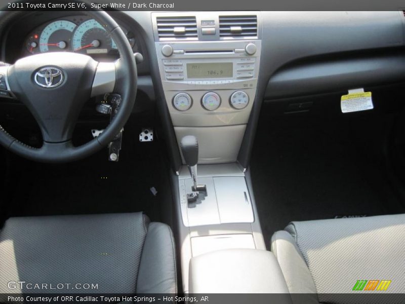 Super White / Dark Charcoal 2011 Toyota Camry SE V6