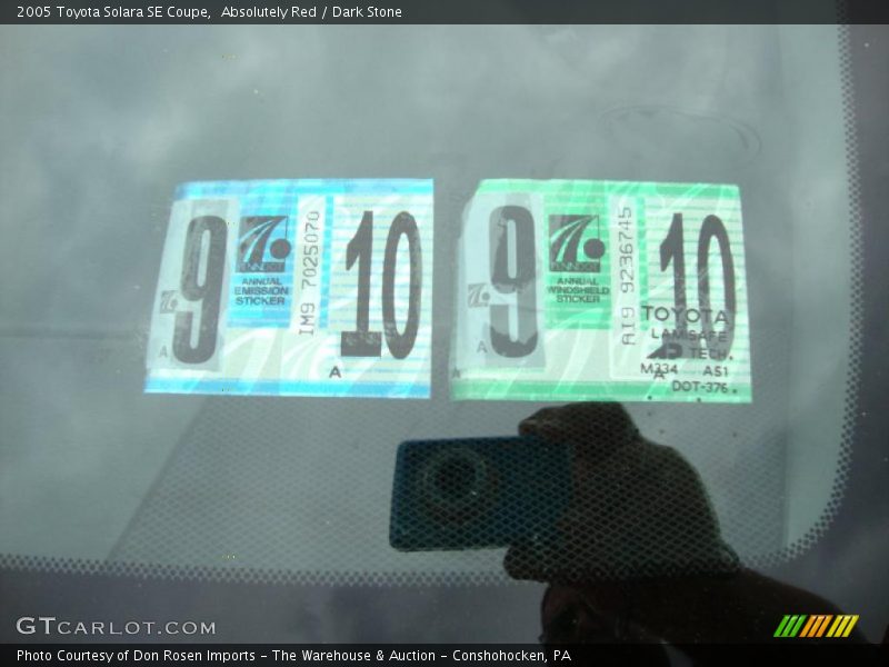 Absolutely Red / Dark Stone 2005 Toyota Solara SE Coupe
