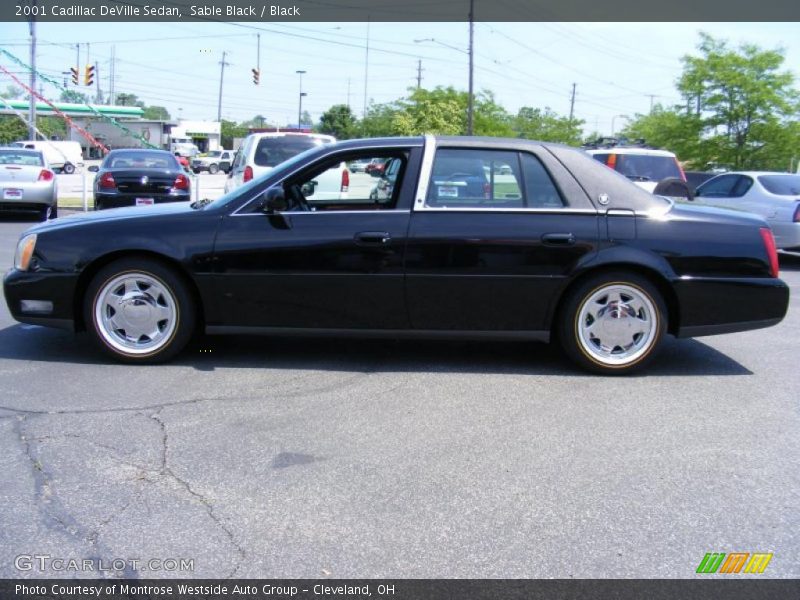 Sable Black / Black 2001 Cadillac DeVille Sedan