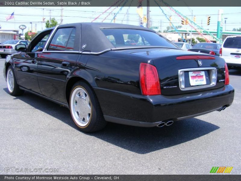 Sable Black / Black 2001 Cadillac DeVille Sedan