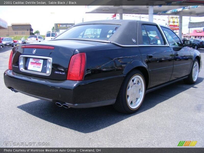 Sable Black / Black 2001 Cadillac DeVille Sedan