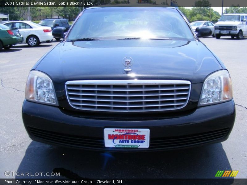 Sable Black / Black 2001 Cadillac DeVille Sedan