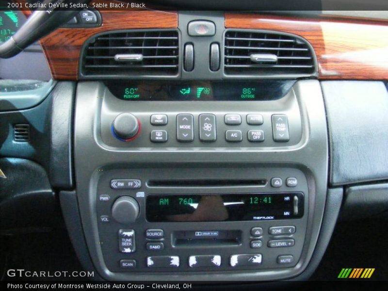Sable Black / Black 2001 Cadillac DeVille Sedan