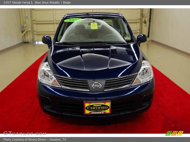 Blue Onyx Metallic / Beige 2007 Nissan Versa S