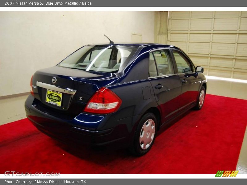 Blue Onyx Metallic / Beige 2007 Nissan Versa S