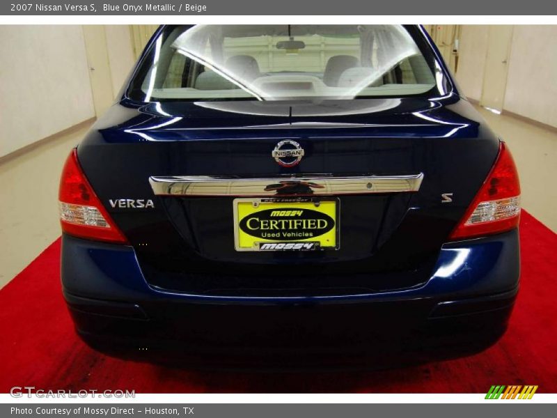Blue Onyx Metallic / Beige 2007 Nissan Versa S