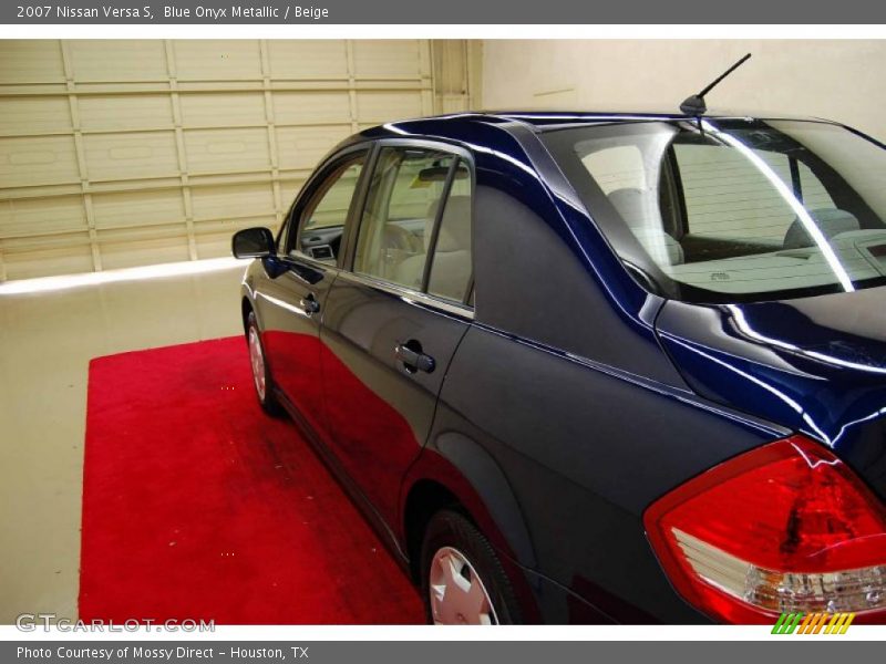 Blue Onyx Metallic / Beige 2007 Nissan Versa S