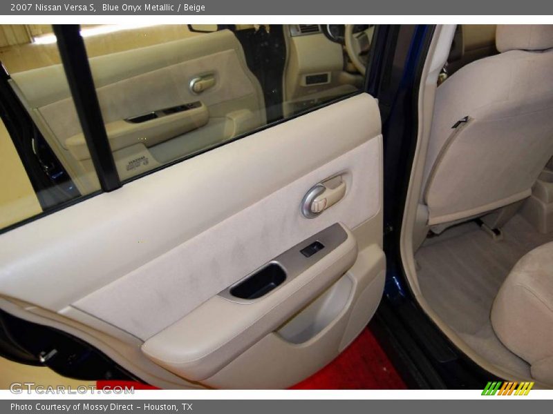 Blue Onyx Metallic / Beige 2007 Nissan Versa S