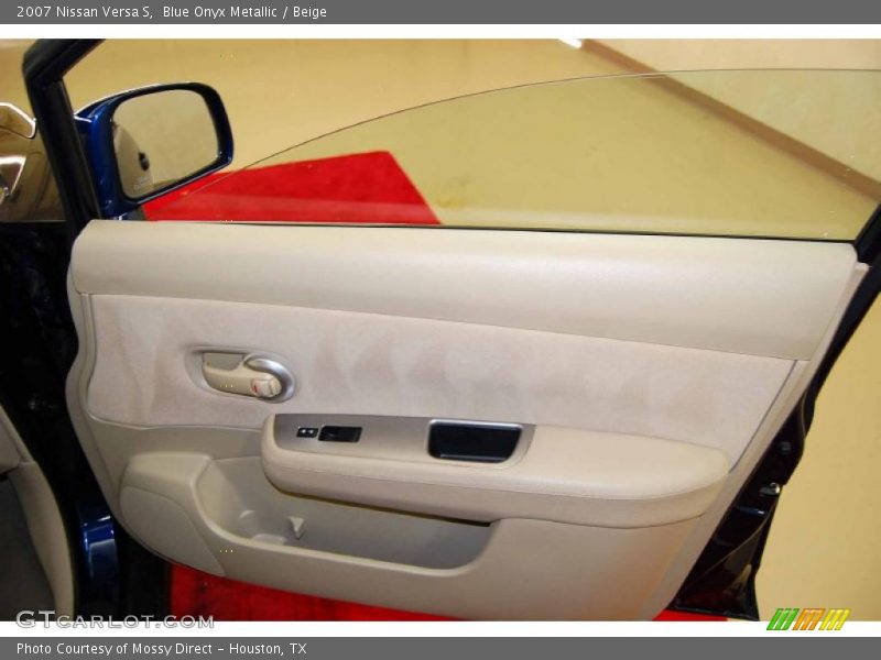 Blue Onyx Metallic / Beige 2007 Nissan Versa S
