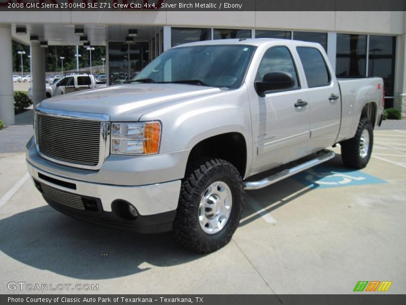 Silver Birch Metallic / Ebony 2008 GMC Sierra 2500HD SLE Z71 Crew Cab 4x4