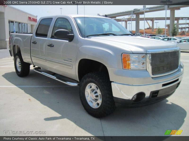 Silver Birch Metallic / Ebony 2008 GMC Sierra 2500HD SLE Z71 Crew Cab 4x4
