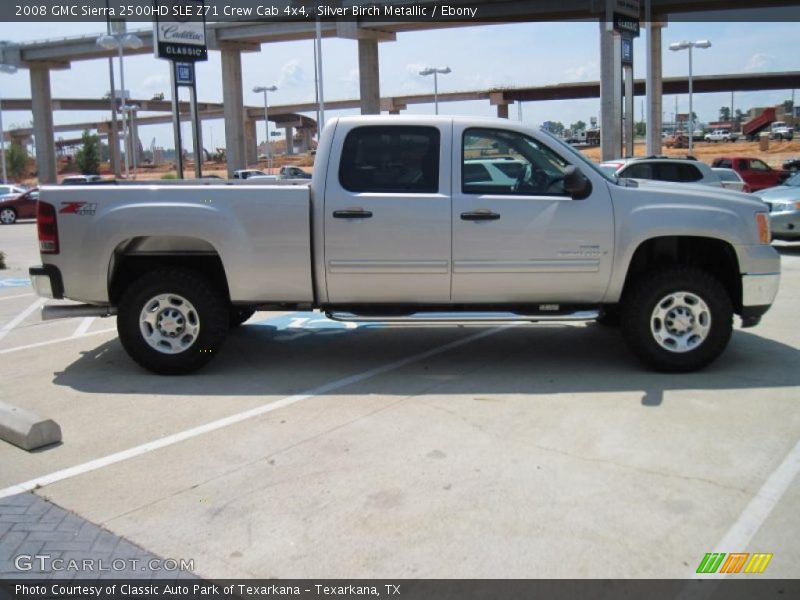 Silver Birch Metallic / Ebony 2008 GMC Sierra 2500HD SLE Z71 Crew Cab 4x4