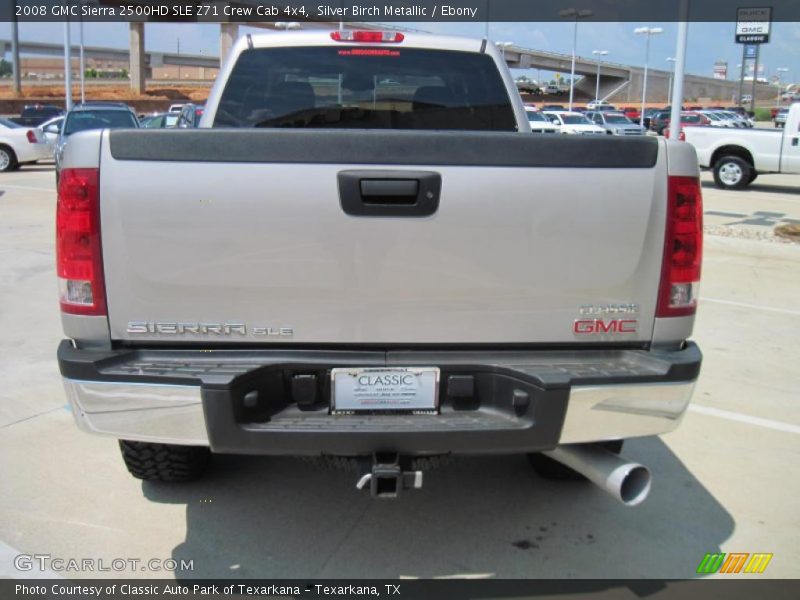 Silver Birch Metallic / Ebony 2008 GMC Sierra 2500HD SLE Z71 Crew Cab 4x4