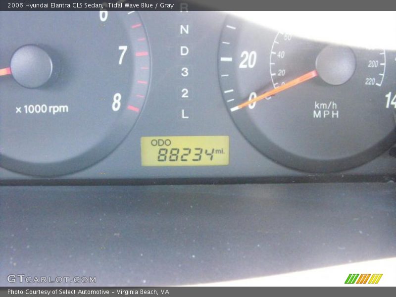 Tidal Wave Blue / Gray 2006 Hyundai Elantra GLS Sedan